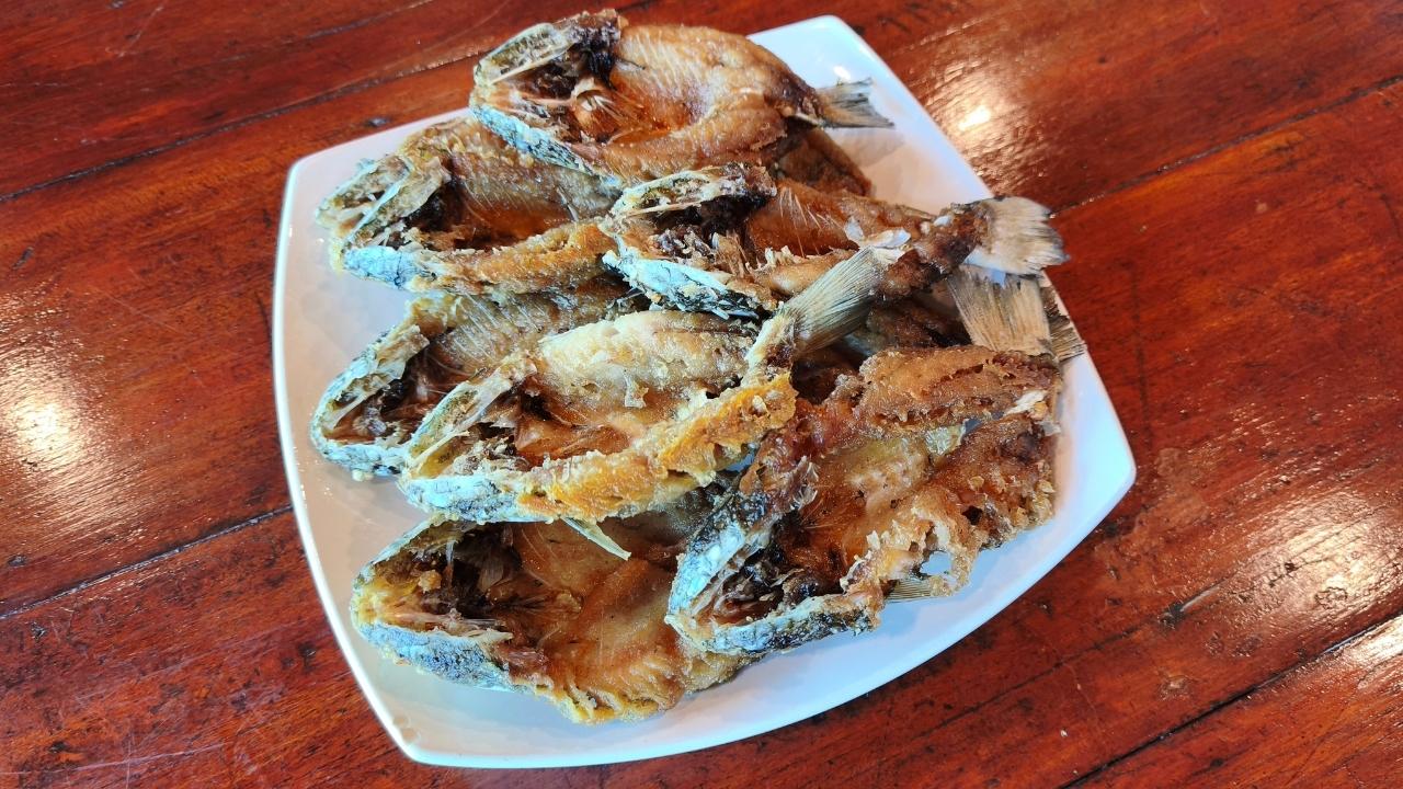 ปลากระบอกทอดกรอบ